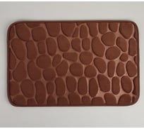 Коврик Доляна Галька 40х60 см, цвет коричневый 4675264