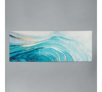 Коврик Доляна Камень 45х120 см, цвет бирюзовый 6073547