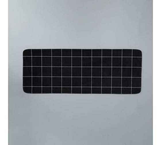 Коврик Доляна Минимал 45х120 см, цвет черный 6847555 1