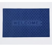 Придверный коврик Доляна Рябь Welcome 45х74 см, без окантовки, цвет микс 5264979