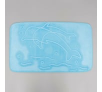 Коврик Доляна Дельфины 50х80 см, цвет синий 4280834