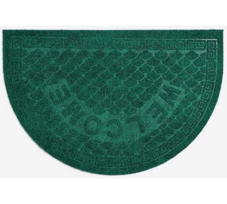 Полукруглый придверный коврик Доляна Спираль 40х60 см, цвет микс 899895