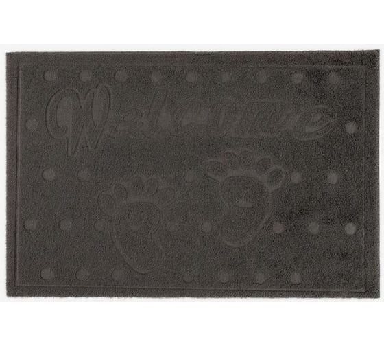Придверный коврик без окантовки Доляна Следочки 38х58 см, цвет микс 2987291 1