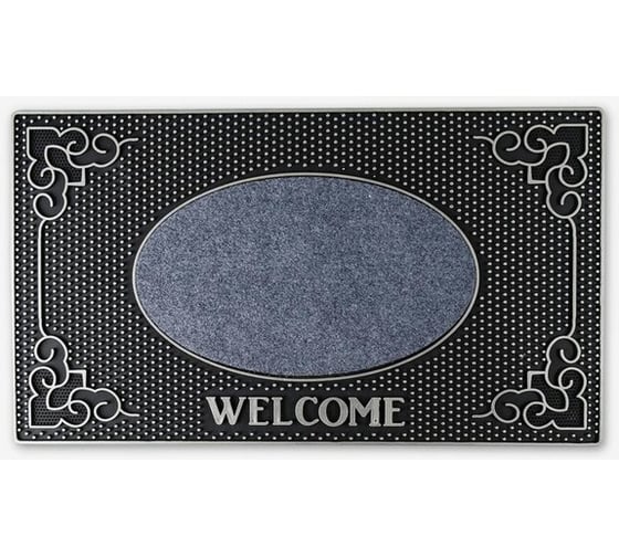 Прямоугольный придверный коврик Доляна Welcome 40х70 см, цвет микс 2995442 1