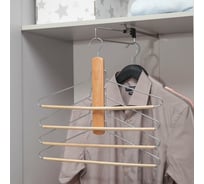 Вешалка Доляна четырехуровневая 41х38 см, светлое дерево сорт В 2523069