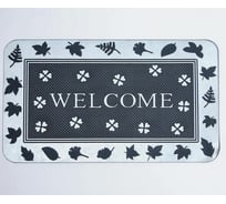 Прямоугольный придверный коврик Доляна Welcome листья 40х70 см 5145083