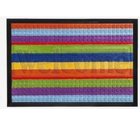 Придверный коврик Доляна Welcome стандарт 40х60 см, с окантовкой, цвет микс 3785083