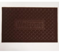 Придверный коврик без окантовки Доляна Рябь Welcome 38х58 см, цвет микс 2987292
