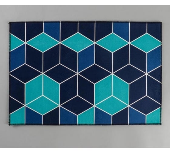 Коврик Доляна Бурлеск 40х60 см, цвет синий 5058233 1