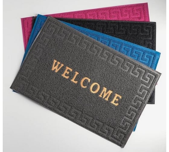 Придверный коврик Доляна Welcome Меандр 38х58 см, цвет микс 2987240