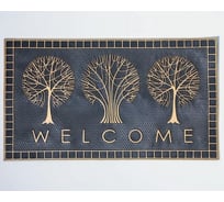 Прямоугольный придверный коврик Доляна Welcome деревья 40х70 см 5145086