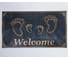 Прямоугольный придверный коврик Доляна Welcome следы 40х70 см 5145085 1
