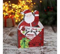 Ёлочное украшение Зимнее волшебство Дед Мороз с письмом 12х17 см 6947613