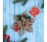 Ёлочное украшение Зимнее волшебство Звезда с цветком и еловыми веточками 15х13 см, золото 6938893 3