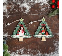 Ёлочное украшение Зимнее волшебство Любимые новогодние друзья, в ёлочке 9,5х10,7 см, микс 6961518