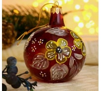 Елочный шар Сималенд Садовые цветы, d-8 см, ручная роспись 5227256