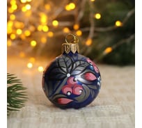 Елочный шар Сималенд Вологодская хохлома, d-5 см, ручная роспись 7162476
