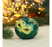 Елочный шар Сималенд Бабочка на ромашке, d-8 см, ручная роспись 5227219