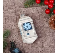 Елочное украшение Сималенд Часы-тумба Русские узоры, 9 см 5217165