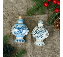 Елочное украшение Сималенд Самовар, русские узоры, 9 см 5217166