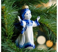 Сувенир на елку Сималенд Ангел, 11 см, гжель 4503350