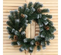 Элитный пышный белоснежный венок Сималенд 45 см 7134969