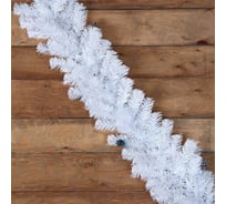 Хвойная гирлянда Сималенд Белая с синими шишками 32х270 см 7134962