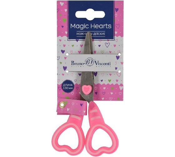 Детские ножницы Bruno Visconti MAGIC HEARTS 13 см 60-0050