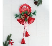 Новогоднее украшение Зимнее волшебство Колокольчики алые 21х45 см 5044975