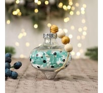 Елочное украшение Зимнее волшебство Пора чудес геометрия, снег, 8х8 см, прозрачный 6949446