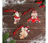 Елочное украшение Зимнее волшебство Волшебные мгновенья 6.5х10 см, микс 6961519