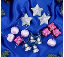 Набор украшений Зимнее волшебство Карнавал пластик, 15 шт 1400076