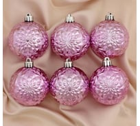 Набор шаров Зимнее волшебство, пластик, d-6 см, 6 шт., Симфония 4941797