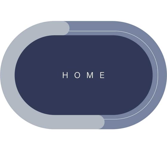 Коврик влаговпитывающий JOY HOME Спанч 50x80 см, синий, овал 11510