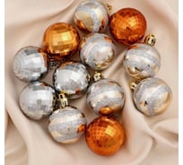 Набор шаров Зимнее волшебство, пластик, d-4 см, 12 шт., Диско либре 4941747