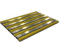 Грязезащитная придверная решетка ООО ПК ЦентрВход Эксперт резина-широкий скребок, жёлтый, 590x390мм 731EX125