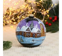 Елочный шар Сималенд Ночь перед Рождеством, d-12 см, ручная роспись 5267457