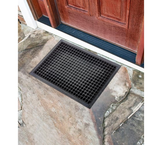Коврик придверный JOY HOME 90x150 см, Люкс черный 12541 1