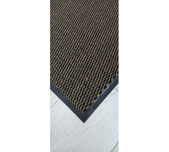 Коврик придверный JOY HOME 50x80 см, Велюр коричневый 12543