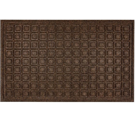 Коврик придверный Joy Home 45х76см, N6004 Плитка коричневая 12627