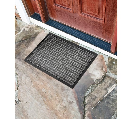 Коврик придверный Joy Home 90х150 см, Люкс серый 12540