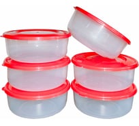 Контейнер с крышкой ООО "ТД "ДИМПЛАСТ" круглый, 1,5л, 6 шт. 4623720707460