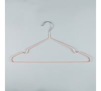 Антискользящая вешалка Доляна 40х19 см, металл ПВХ покрытие, европейский коричневый 3919669