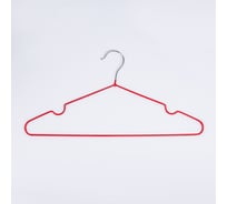 Антискользящая вешалка Доляна 40х20 см металл ПВХ покрытие, красный 819716