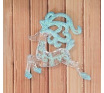 Ёлочное украшение Зимнее волшебство Олень с голубыми рогами 12 см 2155346