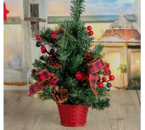 Декоративная ёлка Зимнее волшебство настольная, Ленточка, 40х26 см 3531521