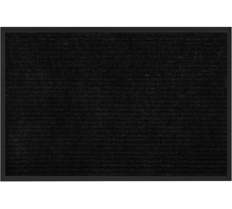 Коврик придверный ЛЮБАША 60x90см, черный, влаго-грязезащитный, 430гр/м2, ребристый, СТАНДАРТ, 701034