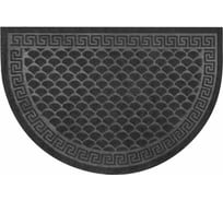 Коврик придверный ЛЮБАША 60x90см, серый, грязезащитный, 430гр/м2, ПОЛУКРУГ, фактурный ЧЕШУЙКИ, 701052