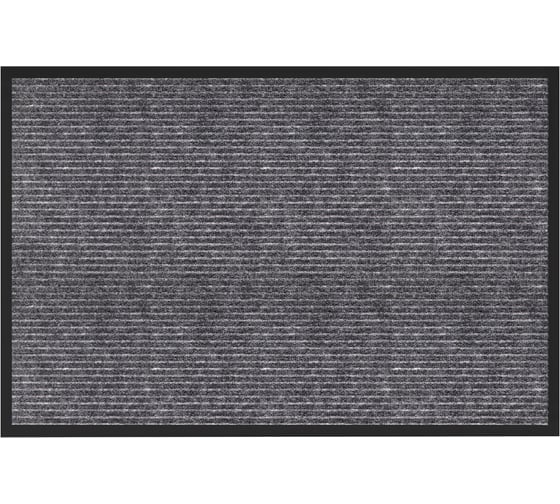 Коврик придверный ОФИСМАГ 60x90см, серый, влаго-грязезащитный, 450гр/м2, ребристый, PRIMILA EXTRA, 701024 1