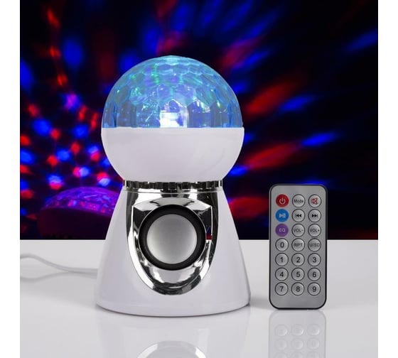 Световой прибор Luazon Хрустальный шар 19х11 см, Bluetooth-динамик, 220V, RGB 5254659